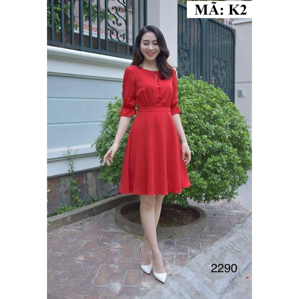 ĐẦM XÒE PHỐI NÚT VẢI ĐẸP K2 ĐỦ SIZE 30 ĐÊN 72KG