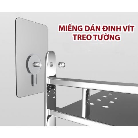 Miếng Dán Tường Kèm Ốc Đinh Vít - Không Cần Khoan Tường Treo Kệ Treo Tranh Siêu Chắc