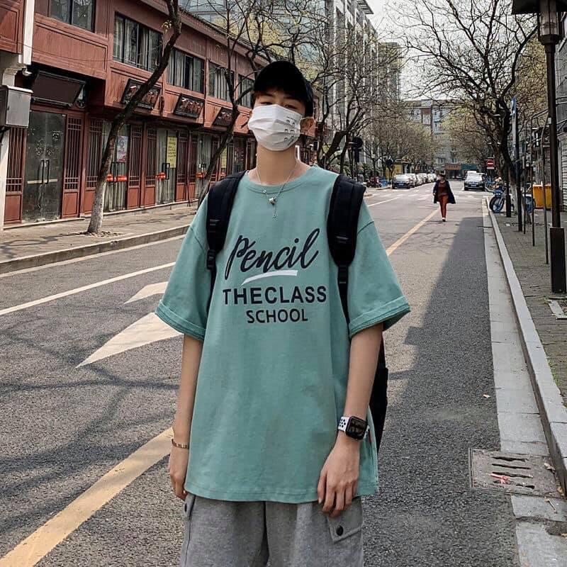 Áo phông nam,nữ unisex form rộng Pencil chất cotton đẹp (Có ảnh thật)