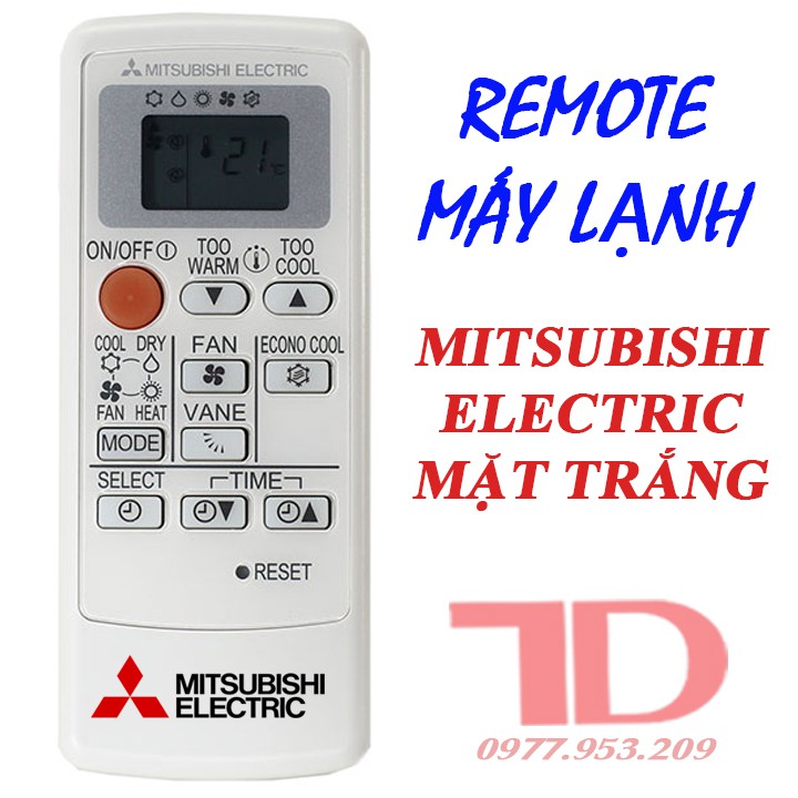 Remote máy lạnh Mitsubishi Electric - Mặt trắng