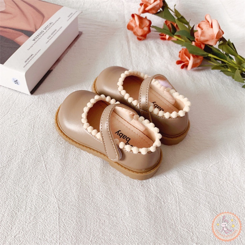 Giày Công Chúa Đế Mềm Chống Trượt Màu Trơn Cho Bé Gái