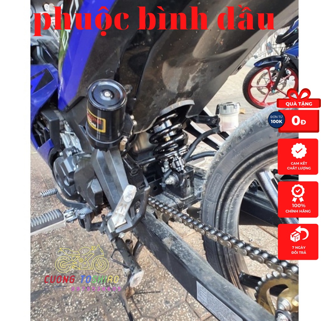 phuộc thụt bình dầu chính hãng racing lắp xe exciter 135 150 155 bao êm bảo hành 1 năm
