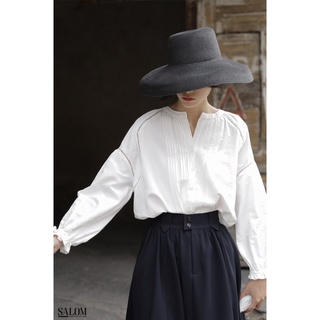 Áo kiểu sơ mi nữ tay dài vintage JP