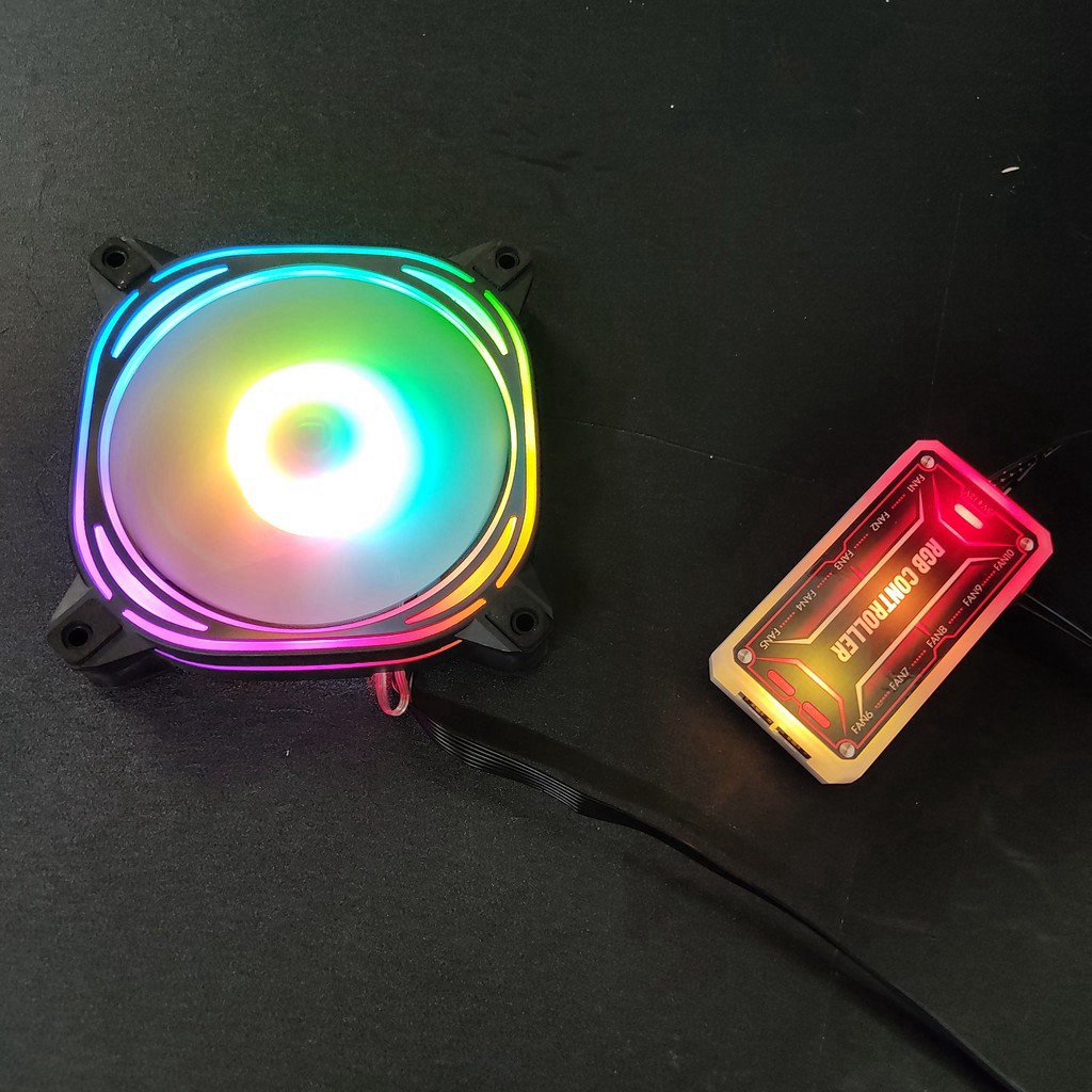 [Mua 5 fan tặng 1 fan] Quạt tản nhiệt, Fan case KNC Z Led RGB đồng bộ Hub RGB Fan Coolmoon giá rẻ