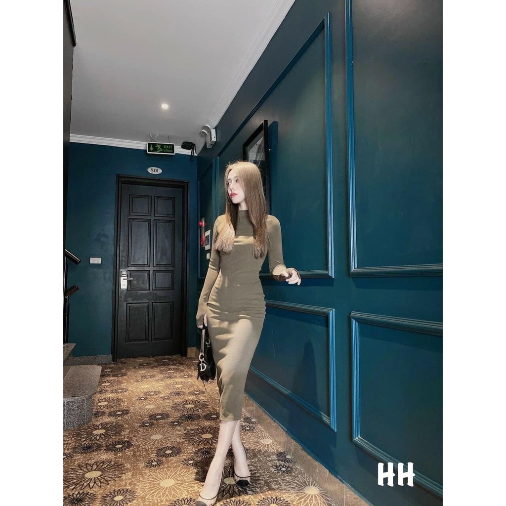 Váy body len tăm tôn dáng 5 màu mã 109 kèm ảnh thật,video) | BigBuy360 - bigbuy360.vn