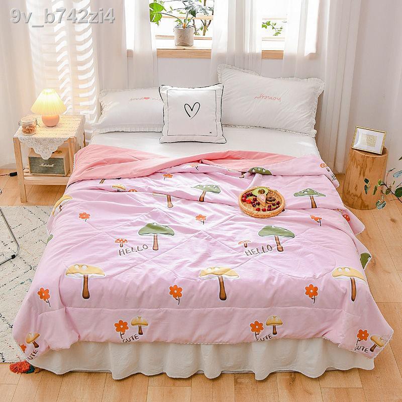 chăn gối văn phòngchăn cotton❂Phong cách mới sợi đậu nành mùa hè mát mẻ chăn lông nhung giặt điều hòa không khí