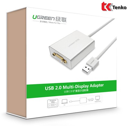 [Mã 252ELSALE hoàn 7% đơn 300K] Bộ Chuyển Đổi USB Sang VGA Cao Cấp Ugreen 40244