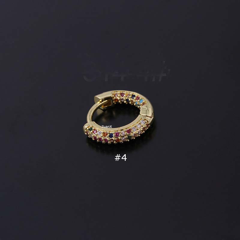 Hoa tai bằng đồng đính đá zircon 9mm