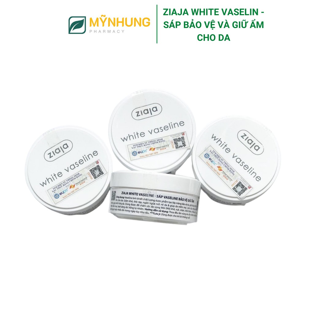 WHITE VASELIN HÃNG ZIAJA- DƯỠNG ẨM MÔI HIỆU QUẢ 30ml