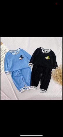 Bộ mickey bo viền cho bé