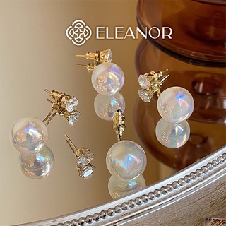 Bông tai nữ ngọc trai nhân tạo Eleanor Accessories dáng thả chuôi bạc 925 phụ kiện trang sức tiểu thư thanh lịch