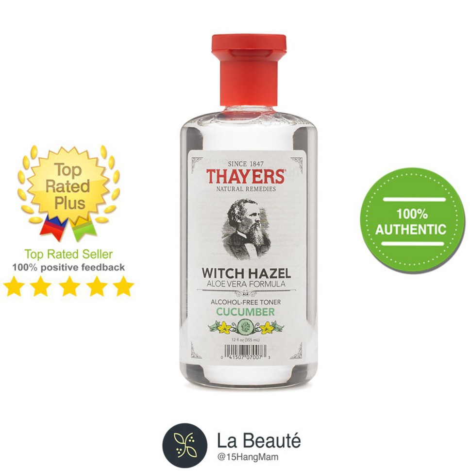 [Chính Hãng] Toner Không Cồn Từ Dưa Leo - Thayers Alcohol-Free Cucumber Toner Witch Hazel [Nhiều Loại Dung Tích] (89ml-3