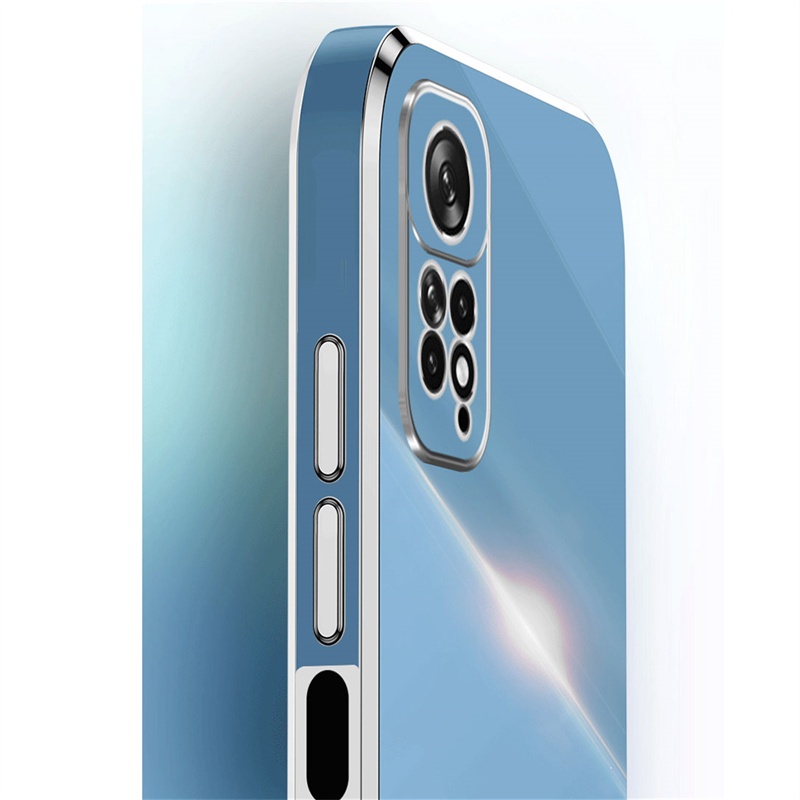 Ốp Điện Thoại Dẻo Vuông Mạ Màu Trơn Thời Trang Chống Sốc Cho Xiaomi Redmi Note 11 11S Pro Plus 11Pro 11Pro + 4G 5G