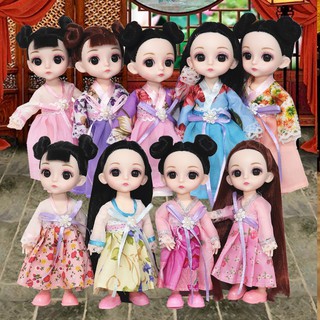 búp bê BJD 16 khớp cao 16cm phong cách cổ trang giao mẫu ngẫu nhiên