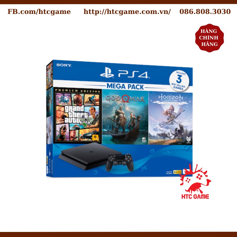 Bộ máy chơi game Playstation 4 Slim CUH-2218B Mega Pack - 3 GAME