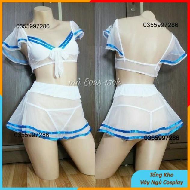 Bộ đồ ngủ cosplay sexy đồng phục nữ sinh, gồm áo + đầm ngủ cosplay thủy thủ xuyên thấu mã TT003 TKVN | BigBuy360 - bigbuy360.vn