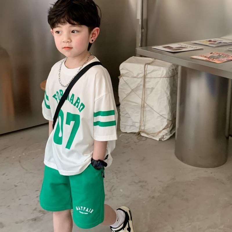 Set bộ cho bé trai 07 kiểu dáng thể thao ngắn tay quần đùi chất cotton co giãn thoáng mát 8 -20kg