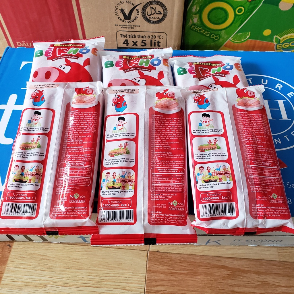 Xúc xích Bé Khoẻ ngon ơi là ngon vị heo hầm 115g