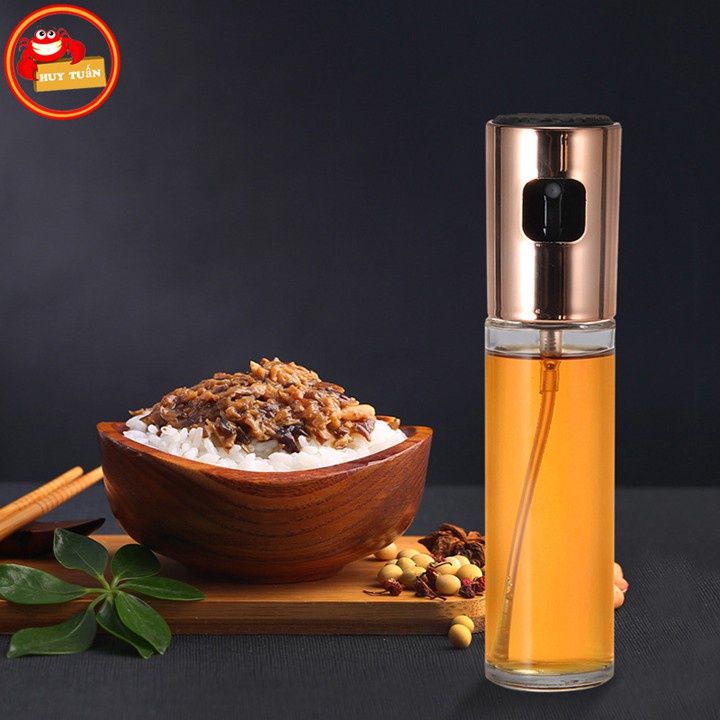 Bình Xịt Dầu Ăn Thủy Tinh, Chai Xịt Dầu Ăn Phun Sương Dùng Cho Nồi Chiên, Salad, Nướng 100ml (XDA01)