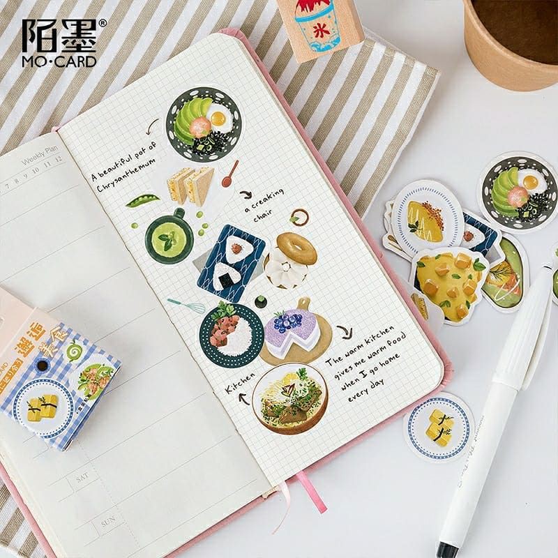 SET 46 STICKER HÌNH CÁC MÓN ĂN HÀN QUỐC