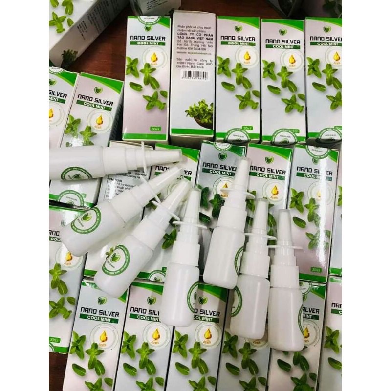 🌈 chai xịt họng 15ml 🌈 dụng cụ phối hợp cùng nano bạc cool mint. Táo xanh Việt Nam