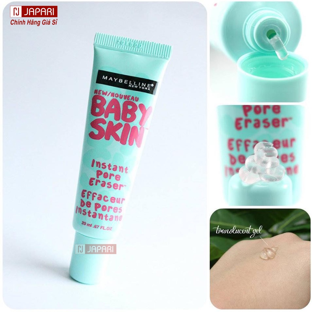 Kem Lót Kiềm Dầu Maybelline Baby Skin CHÍNH HÃNG-Kem Lót Trang Điểm Maybeline Cho Da Khô,Da Dầu,Nhạy Cảm Lâu Trôi JAPARI