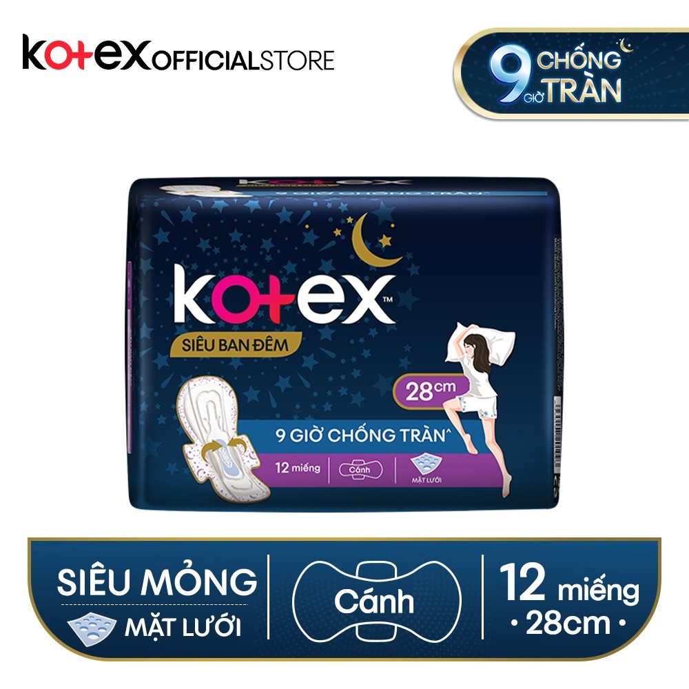 Băng vệ sinh Kotex Style ban đêm 12 miếng