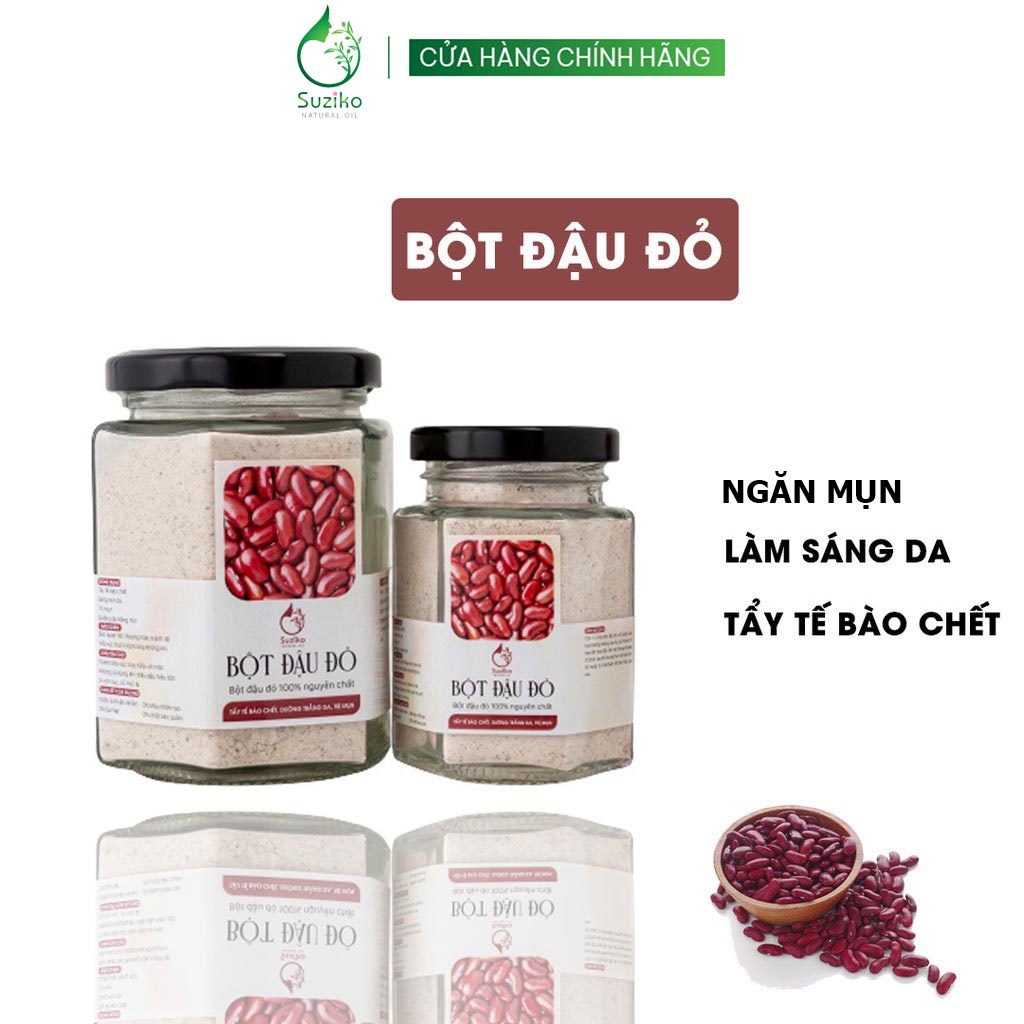 Bột Đậu Đỏ đắp mặt nạ hữu cơ SUZIKO nguyên chất 140G | 100% Organic