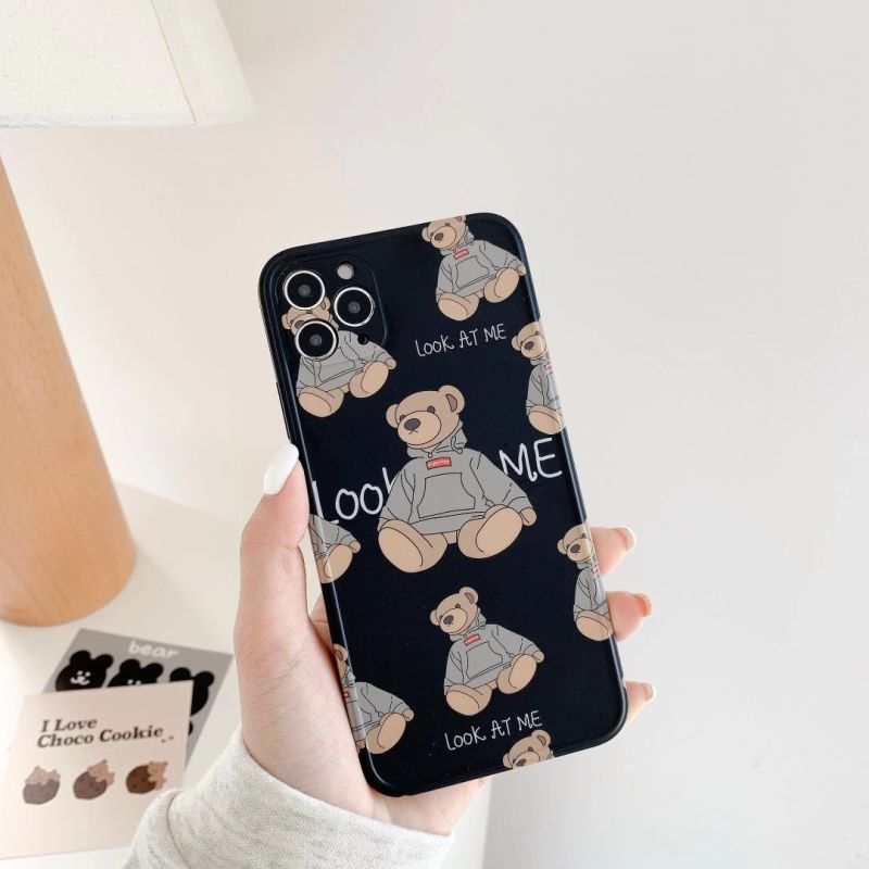 Ốp điện thoại IMD silicon mềm hình gấu cho IPhone 11 pro Max X XS XR XSMAX SE 2020 7 8 Plus | BigBuy360 - bigbuy360.vn