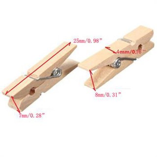 Bộ 50 kẹp gỗ mini treo ảnh