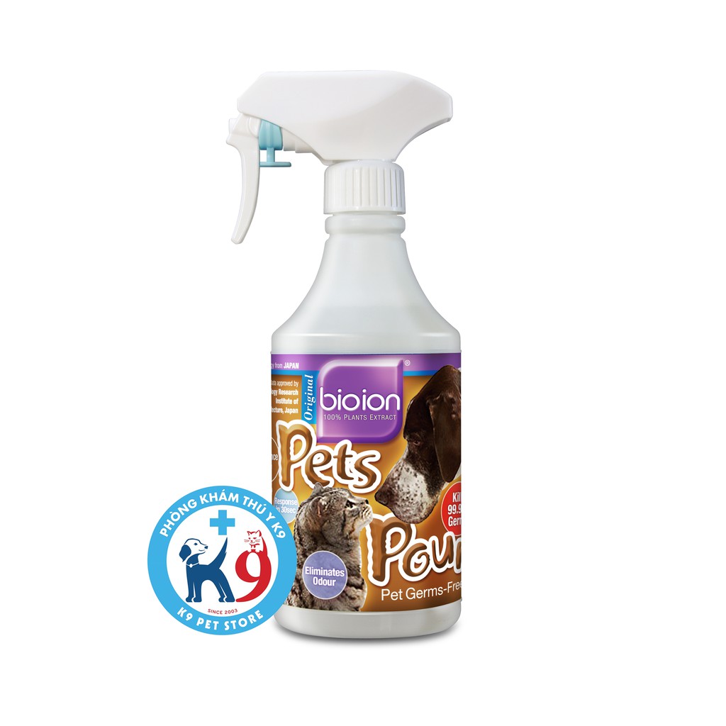 XỊT KHỬ MÙI KHỬ TRÙNG BIOION PET POUNCE 500ML