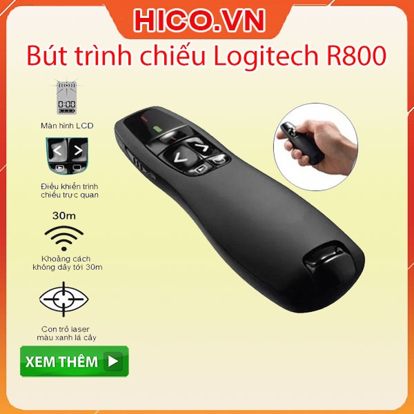 Bút trình chiếu R800 có chức năng hẹn giờ