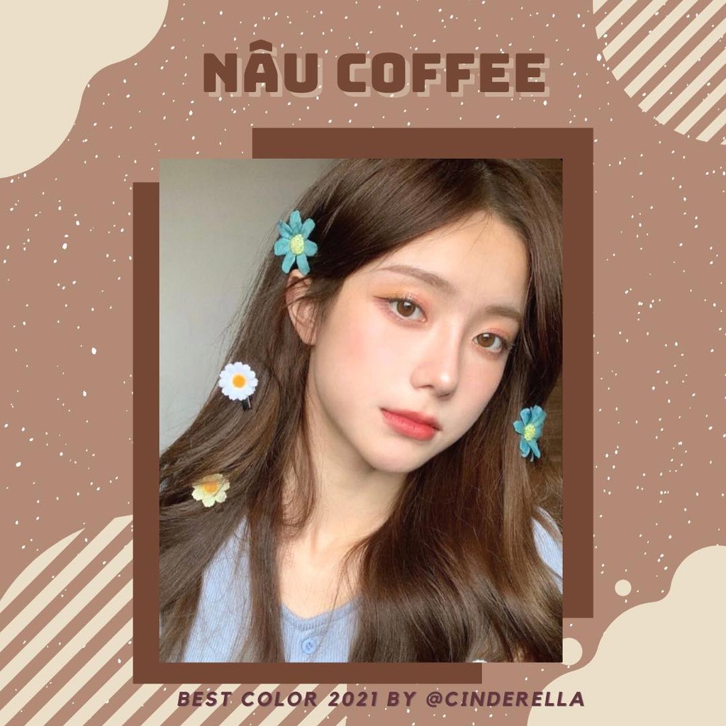Combo nhuộm nâu coffe kèm gang tay và oxi