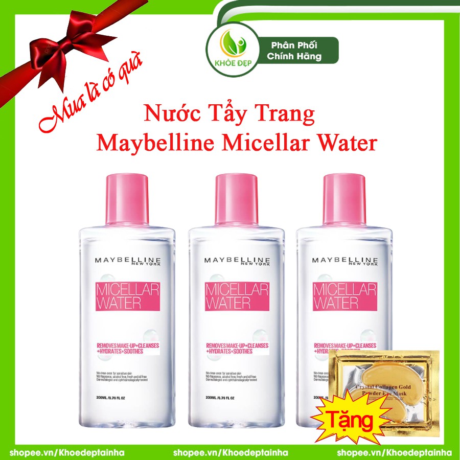 [ CHÍNH HÃNG ] Nước Tẩy Trang MAYBELLINE MICELLAR WATER 400ml Cho Mọi Làn Da