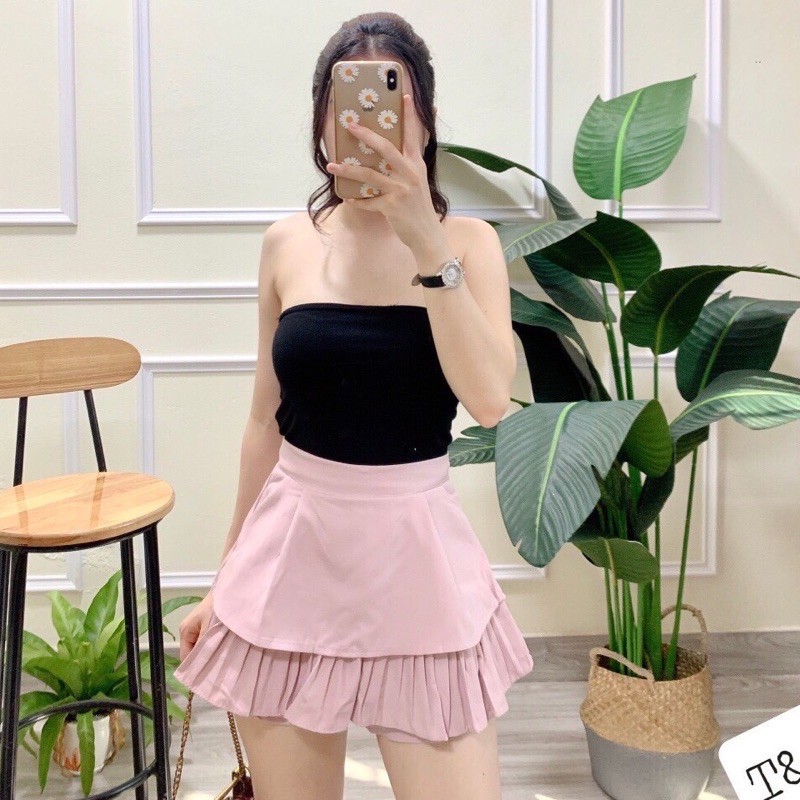 Chân Váy Ngắn Xếp Ly Hai Tầng Đủ Size ( Video thật ) | BigBuy360 - bigbuy360.vn