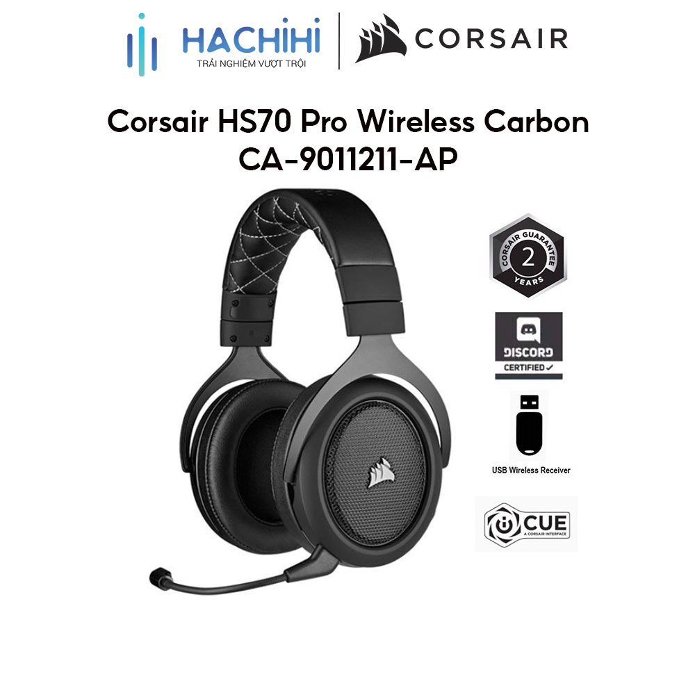 Tai nghe Corsair HS70 Pro Wireless Carbon CA-9011211-AP