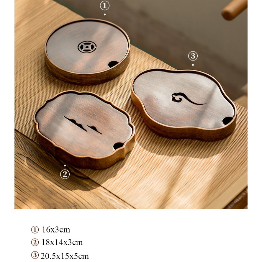 Retro Gỗ Nồi Mini Lưu Trữ Loại Khay Trà Nhà Sáng Tạo Khay Nhỏ Phụ Kiện Trà Trà Trà Khô Đài Loan