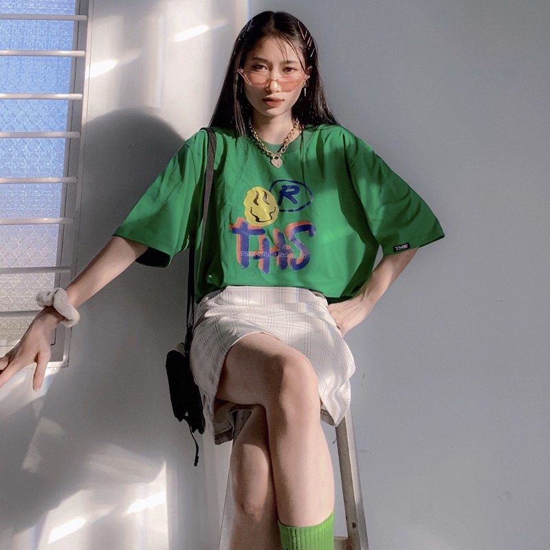 Áo Thun Unisex TEEHOLIC In Hình Màu Đen Trắng Hồng Cam Tím Xanh lá Xanh dương