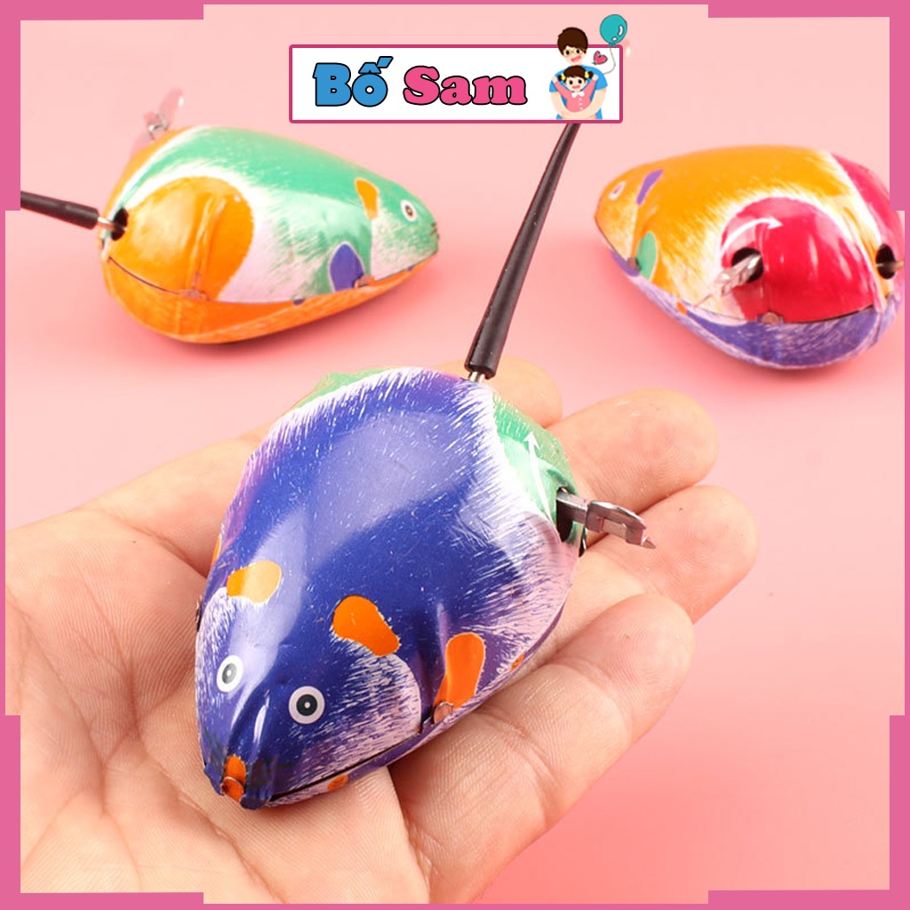 Chuột vặn cót bằng kim loại ngộ nghĩnh đồ chơi cho bé Shop Bố Sam
