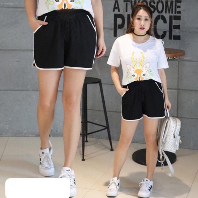 Quần short big size thể thao viền sọc size lớn 75-85kg
