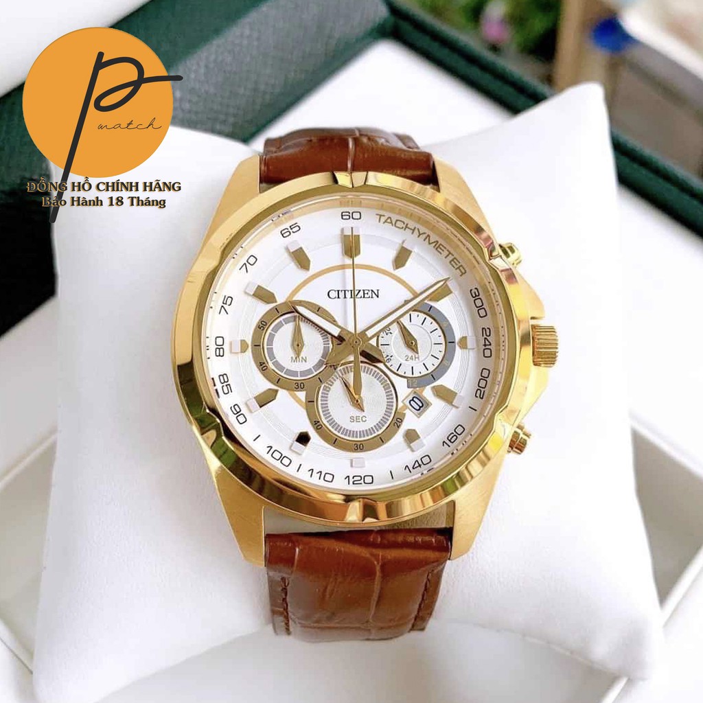 Đồng Hồ Nam Ci.tizen Quartz Dây Da Pwatch AN8043-05A Chính Hãng