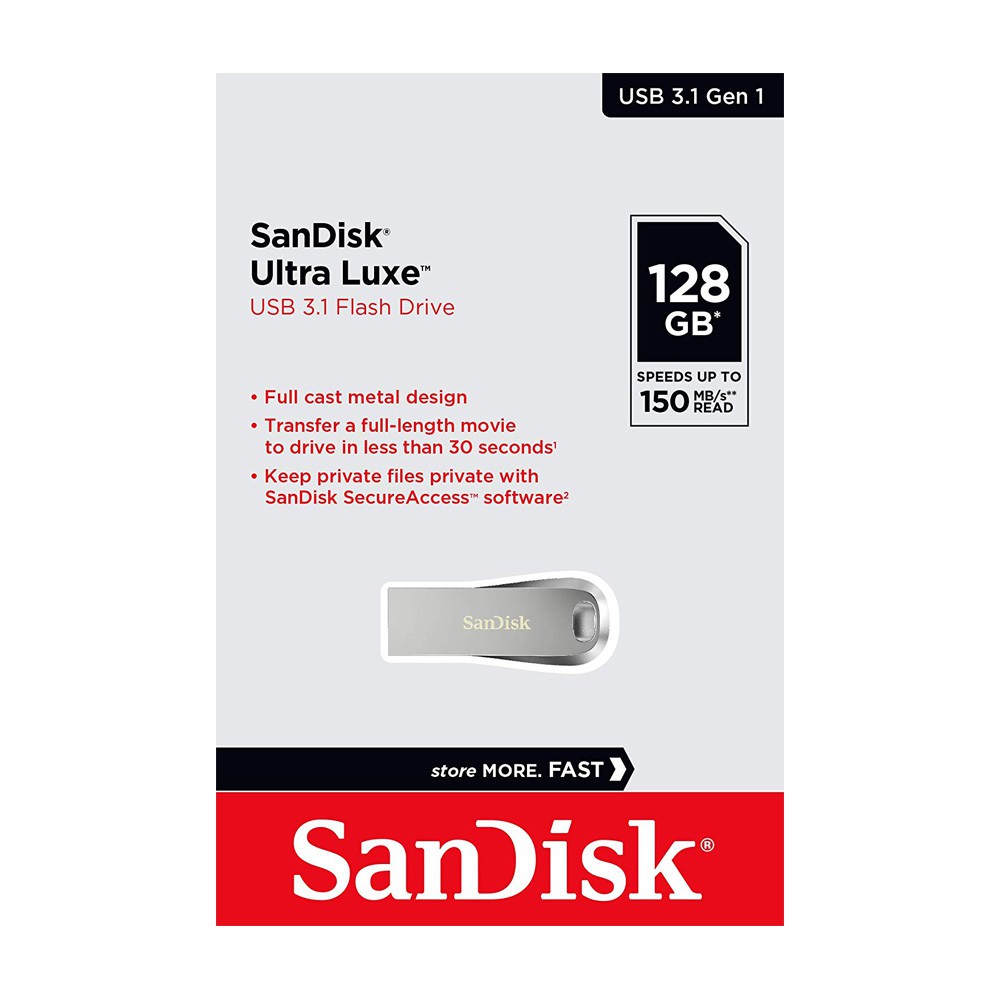  USB 3.1 SanDisk Ultra Luxe CZ74 128GB 150MB/s SDCZ74-128G-G46 - Bảo hành 5 năm