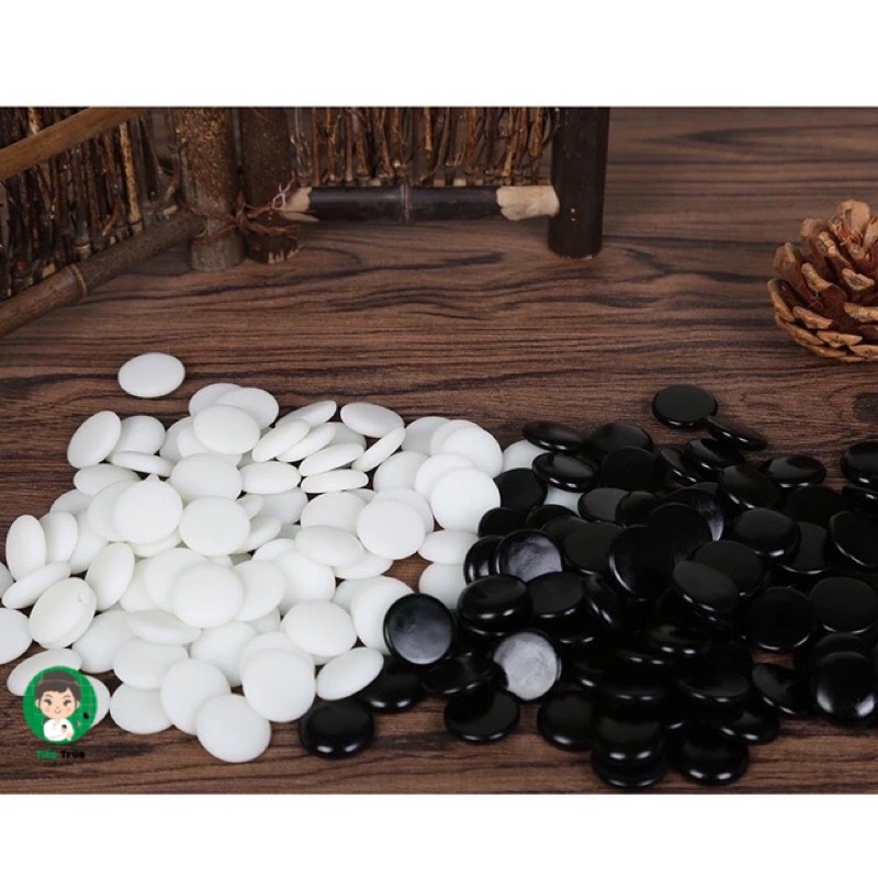 Quân Cờ Vây Đá Vân Tử Hai Mặt/ Một Mặt Cong