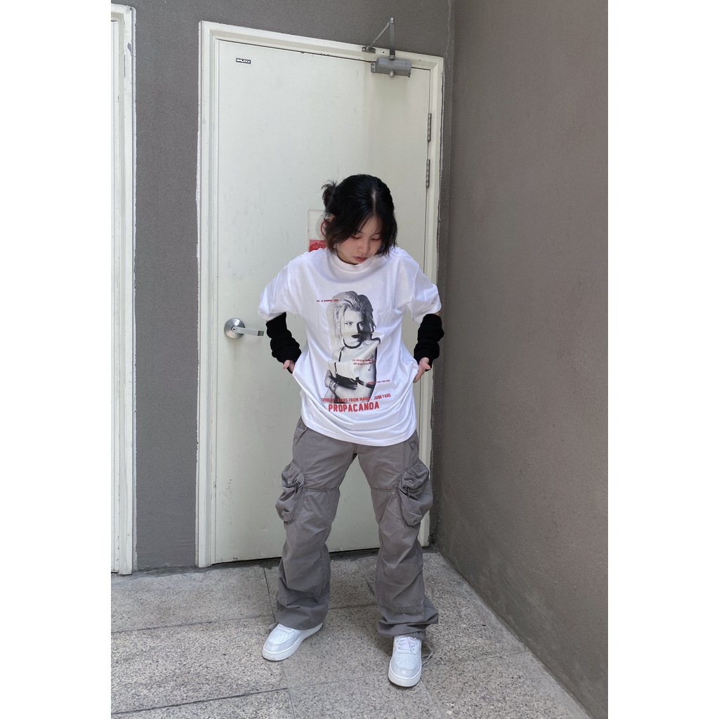 Áo thun unisex thời trang Treminal phong cách cá tính màu trắng - A029