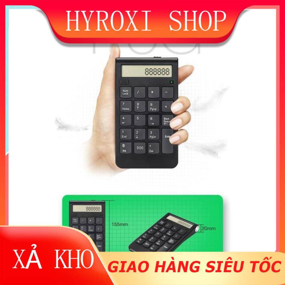 Bàn phím số rời không dây kiêm máy tính 2 chức năng cho máy tính, Laptop có thể sạc lại mã NMD535 HYROXISHOP