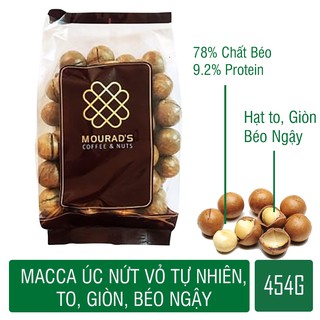 Hạt macca úc vỏ nứt tự nhiên Mourad’s Coffee & Nuts 500g hàng Úc