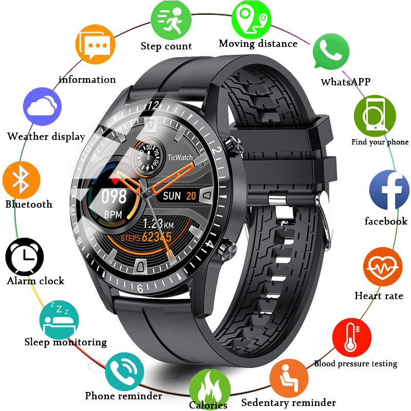 CRRJU Smart Watch I9 Men Full Touch Screen Sport Waterproof Bluetooth Connection For Android ios