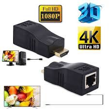 Bộ 4K HD Extender 30M nối dài HDMI chuẩn 4K bằng dây LAN 30m hỗ trợ phân giải 1080p- Loại Tốt