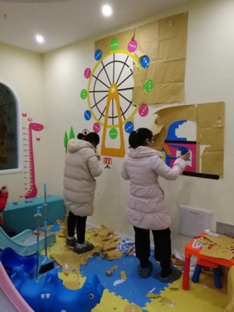 [TẶNG GEL NƯỚC RỬA TAY KHÔ] Tranh dán tường mica 3D - Vòng quay mặt trời, trang trí mầm non, trang trí khu vui chơi trẻ | BigBuy360 - bigbuy360.vn