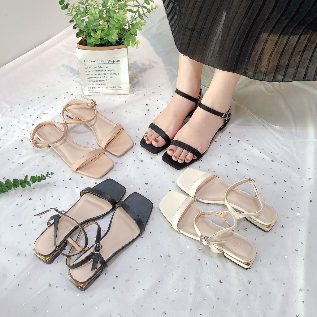 GIÀY SANDAL NỮ DUBASIC QUAI NGANG MẢNH 2P VNXK